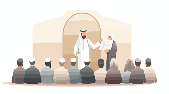 Ready To Use Flat Of Islamic Lecture  Flat Vector 