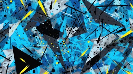 Blue Graffiti-Inspired Grunge, a Raw Texture Background Infused with Urban Energy and Expressive Street Art Vibes