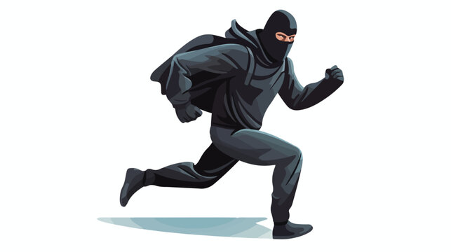 Robber flat vector isolated on white background 