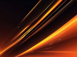 Fototapeta na wymiar Futuristic abstract motion speed flow background with orange neon and black