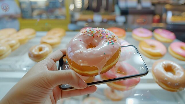 Launch event for exotic donut flavors at a local bakery