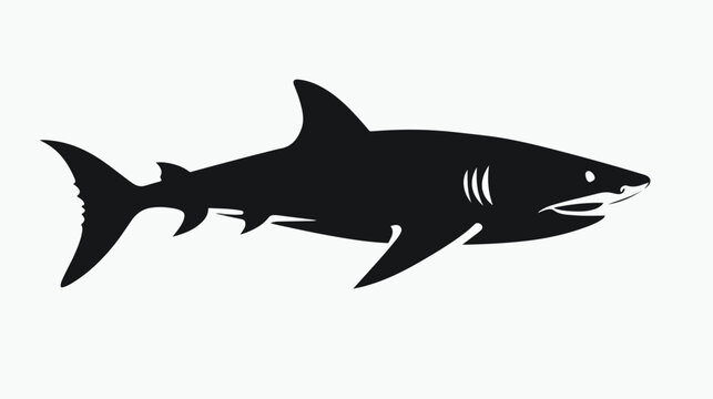 Shark icon or logo isolated sign symbol vector 