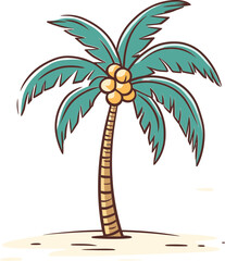 Palm Tree Vector Drawing Artistic Expression