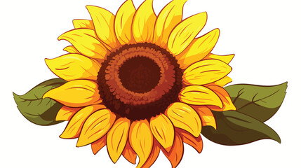Sunflower vector editable eps flat vector 