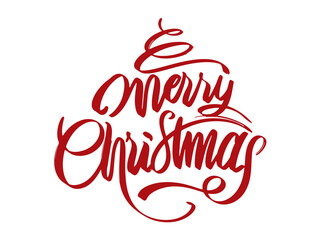 Creative Christmas typography text on the white background 