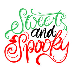 Creative Halloween typography text on the white background