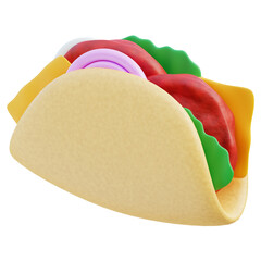 Delicious 3D Taco Food