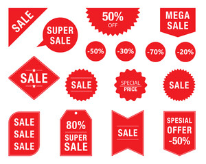 Modern sale banners and labels collection