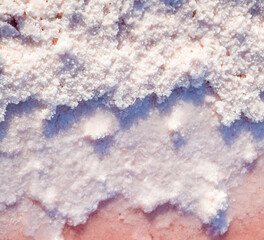 Salty surface. Henichesk lake in Ukraine.