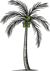 Tropical Temptation Dynamic Palm Tree Vector Art