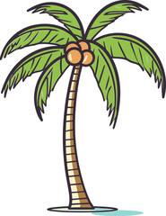 Palm Tree Vector Illustration PNG Free Download Transparent Delight