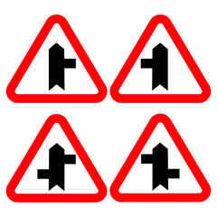 Road sign. Adjacent secondary road. Information sign