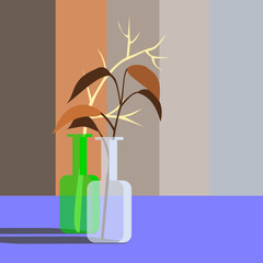 illustration of a vase with a flower