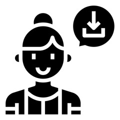 DOWNLOAD,profile,interface,avatar,user,woman,Glyph.svg