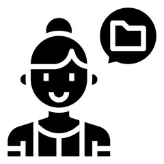 FOLDER,file storage,document,avatar,user,woman,Glyph.svg