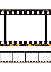 Vector illustration of photographic analog film border with barcodes - 757148576