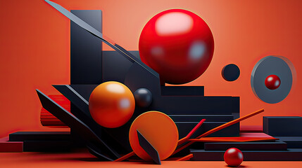 Bold 3D Shapes Abstract Magic Background Ai Generative