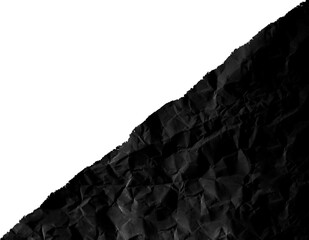 Black Crumpled Torn Paper