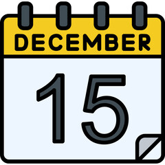 15 December Vector Icon Design