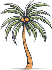 Vectorized Paradise Palms Dancing in the Breeze