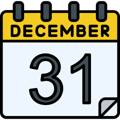 31 December Vector Icon Design