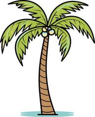 Palm Tapestry Vectorized Tropics Crafting a Digital Bliss
