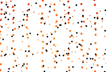 Light Orange vector template with crystals, circles, squares.