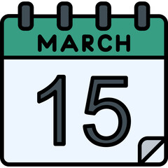 15 March Vector Icon Design