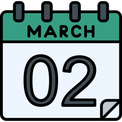 2 March Vector Icon Design
