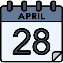 28 April Vector Icon Design
