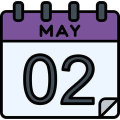 2 May Vector Icon Design