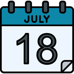 18 July Vector Icon Design