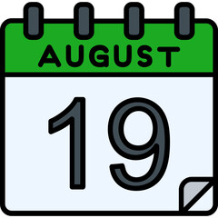 19 August Vector Icon Design