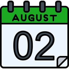 2 August Vector Icon Design