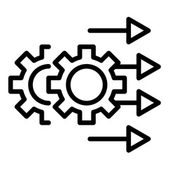 Vector Design Process Optimization Icon Style