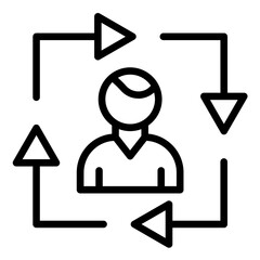 Vector Design Job Rotation Icon Style