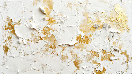 Abstract Background with Cracked Paint and Gold Leaf