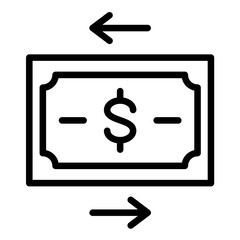 Vector Design Cash Flow Icon Style