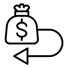 Vector Design Return on Assets (ROA) Icon Style