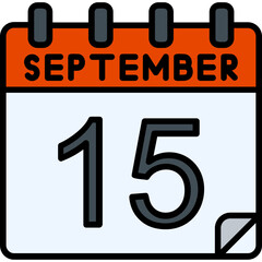 15 September Vector Icon Design