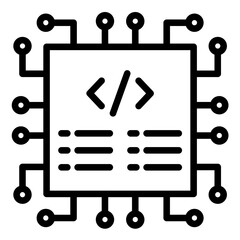 Vector Design Quantum Code Icon Style
