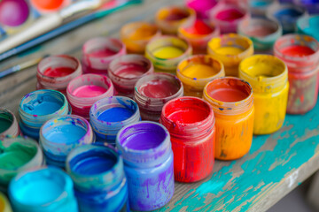 Art kit using recycled materials, reusable brushes, and eco-friendly paints.