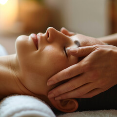 Relaxing Facial Massage at Spa