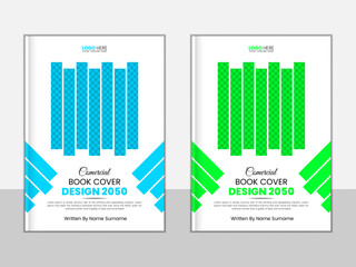 Modern creative book cover or annual report design template