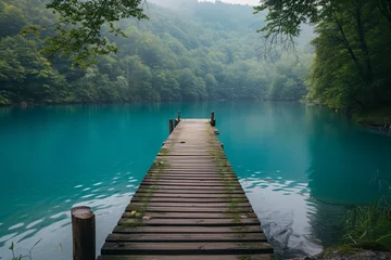 Poster wooden bridge in the lake © Nazir