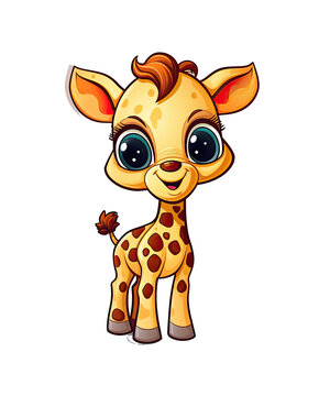 Cute Baby Animal Illustration Sticker