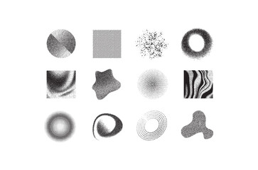 Abstract Dithering Bitmap Vector Shape Object Forms	 Elements