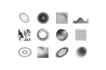 Abstract Dithering Bitmap Vector Shape Object Forms	 Elements