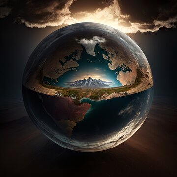 best picture of the world globe earth 3d 
buildings plants cloud and water world view atlas snowball space planet mountain lake atmosphere Generative AI 