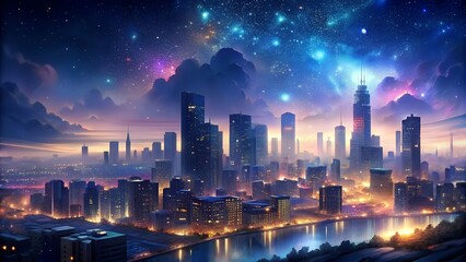 Vibrant City Night Lights